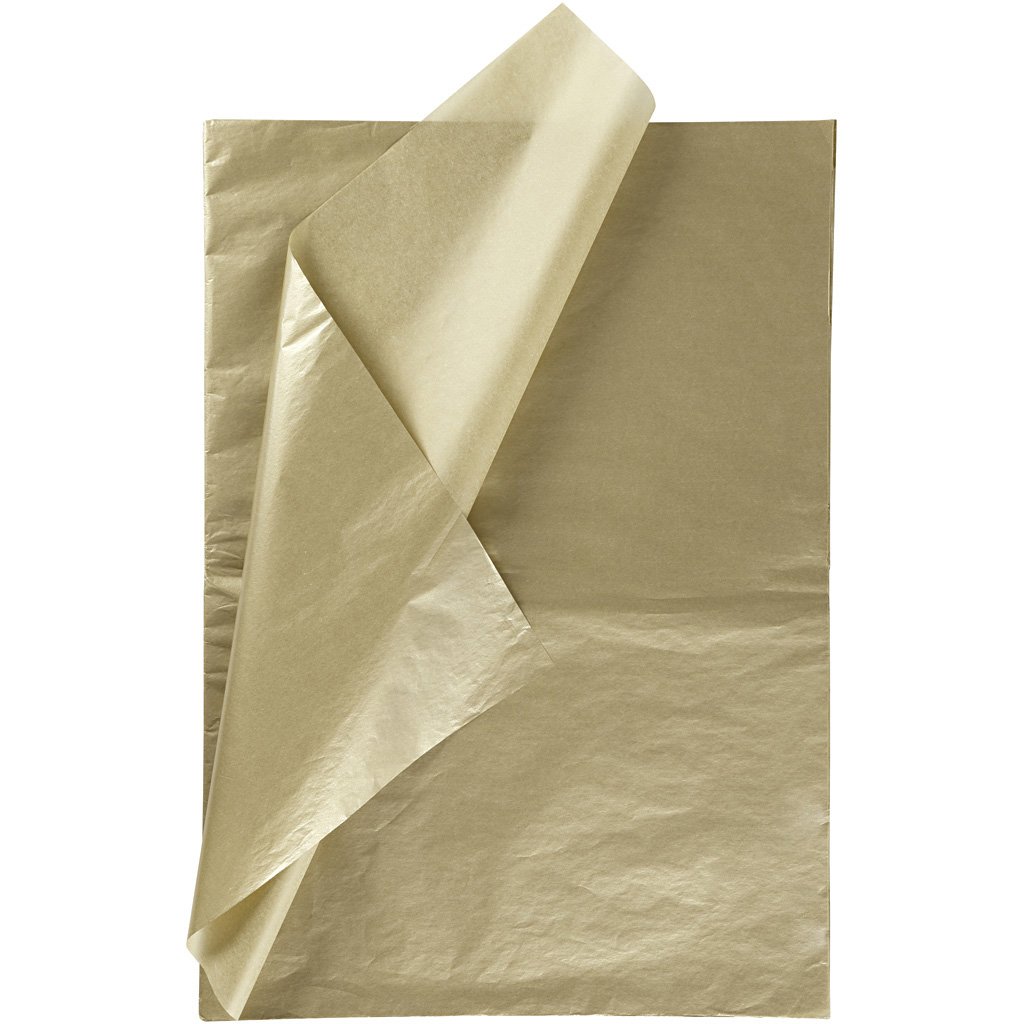 Tissue Paper, sheet 50x70 cm, 14 g, gold, 25sheets