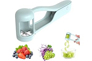 Grape and Cherry Tomato Cutter Fruit Slicer Handheld One Second Fruit Slicer for Cherry Tomatoes Strawberries Blueberries and