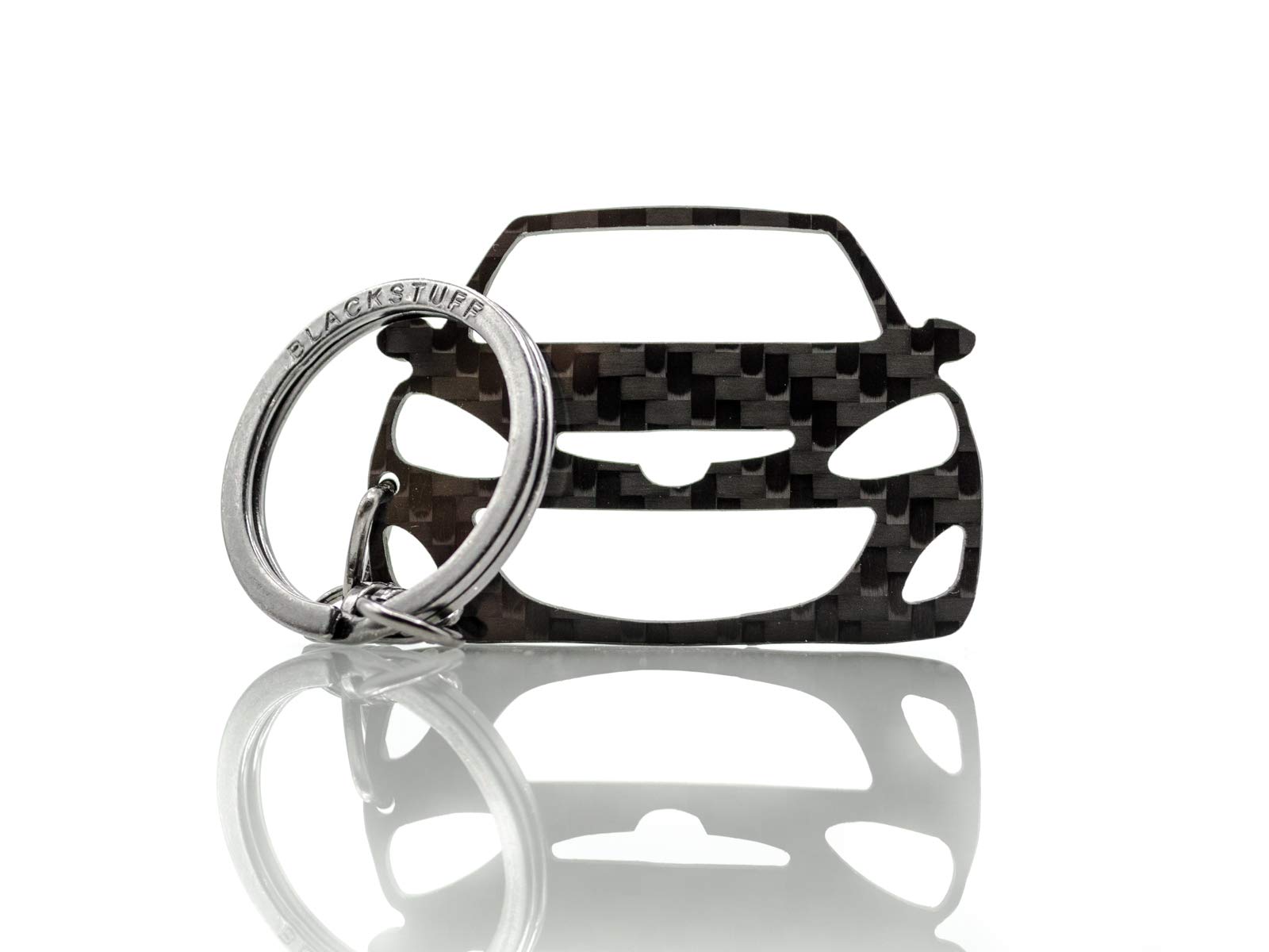 BlackStuff Carbon Fiber Keychain Keyring Ring Holder Compatible with 2 2007-2014 BS-757