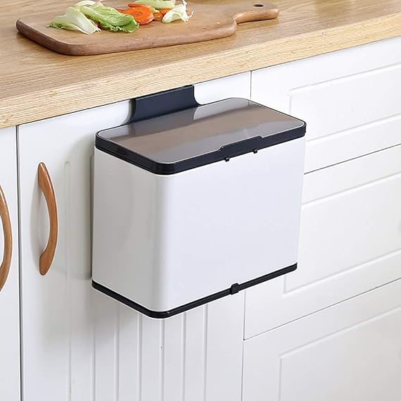 DBWIN Hängende Mülltonne mit Deckel,an der Wand montierter