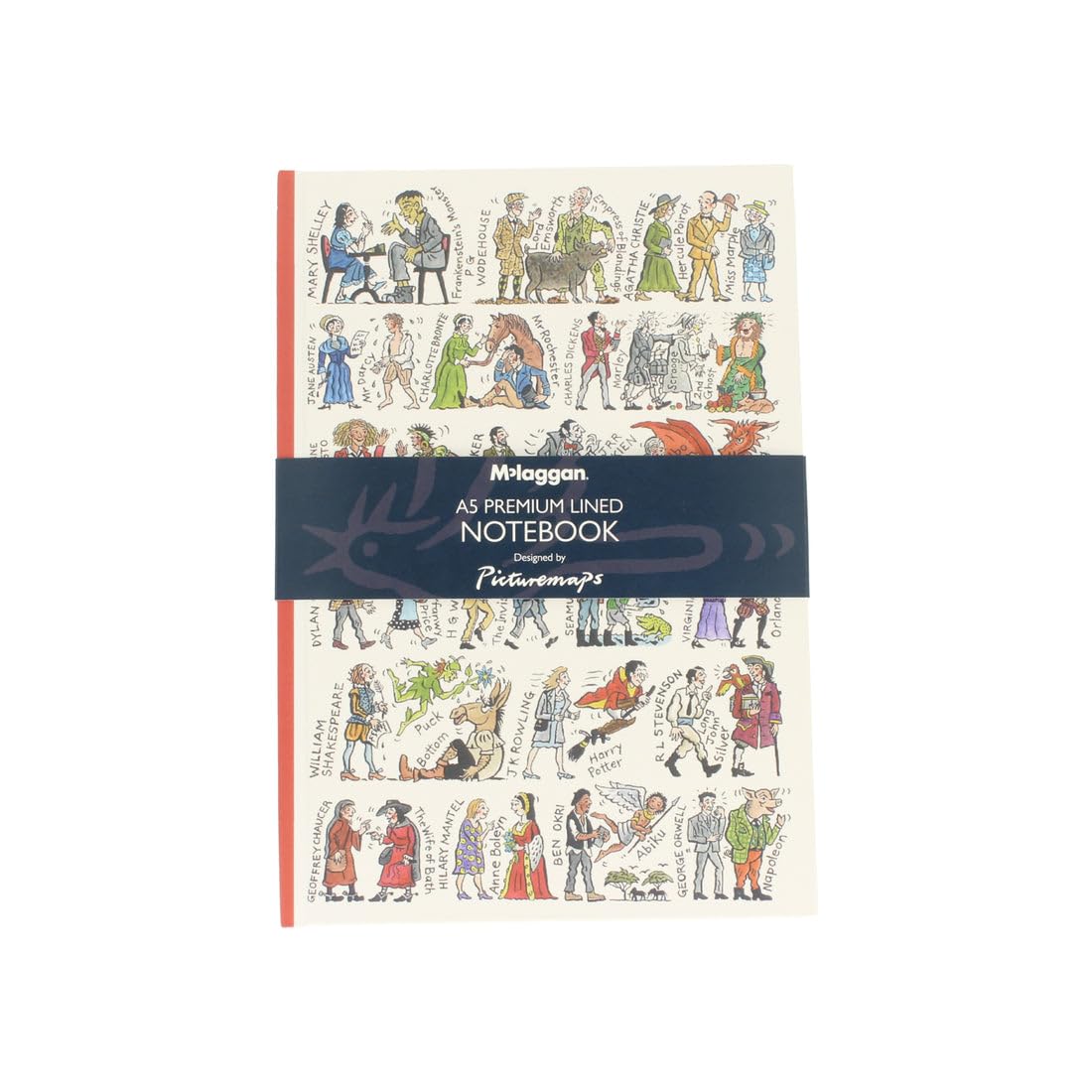 Mclaggan A5 Lined Picturemaps Noteboook - Writers and Characters Design