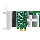GLOTRENDS ST7314 4-Port Gigabit Network Card with RTL8111H Controller, Ethernet RJ45 LAN Port, PCIE 2.0 X1 Interface, Regular & Low Profile Bracket
