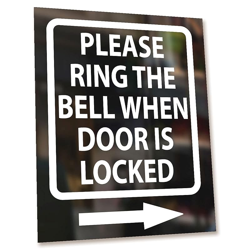 Please Ring The Bell When Door Is Locked Sticker Amazon.co.uk Handmade