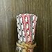 Casino Night Theme Chevron and Card Design Paper Straws - Red Black White - 7.75 Inches - Pack of 100 - Outside the Box Papers Brand