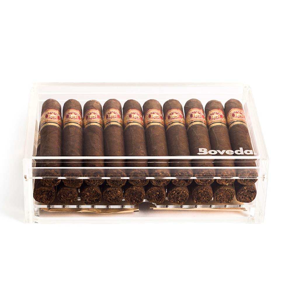 Boveda for Cigars Small Acrylic Humidor Preloaded with Two (2) Size