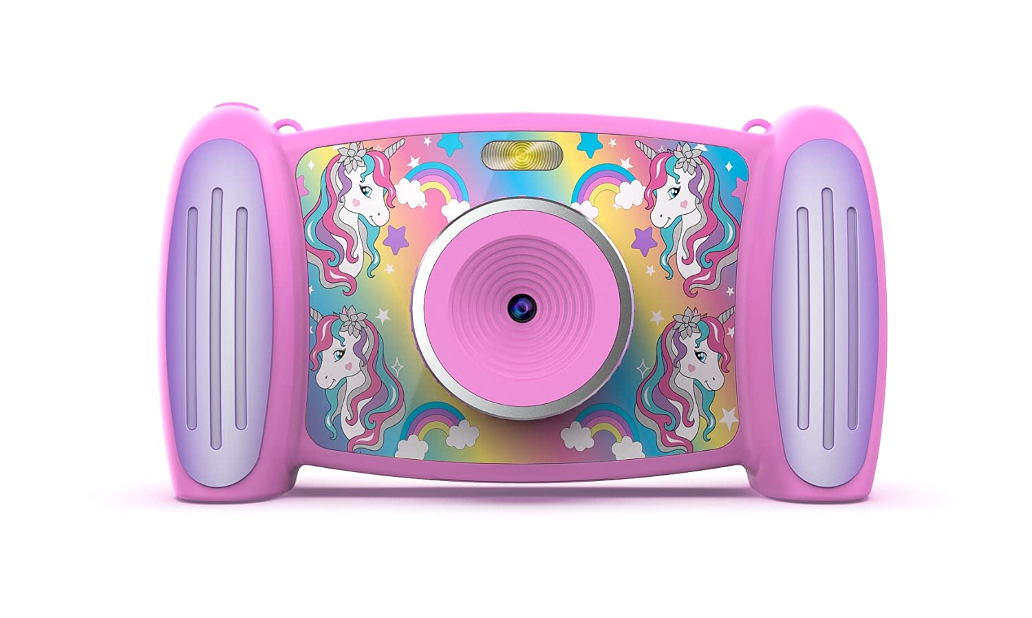 Accutime FRCA1001 Unicorn Interactive Children's Camera, 5MP Photo, 1080p Video Resolution, 4x Zoom, 5 Funny Filters & Special Effects, 4 Cool Games, 2-in-1 Screen, with Micro SD Card, Pink