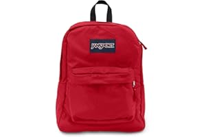 JanSport SuperBreak One Backpack, Red Tape - Durable, Lightweight Bag with 1 Main Compartment, Front Utility Pocket with Built-in Organizer - Premium Backpack