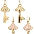 Beebeecraft 8Pcs Starfish & Shell Stud Earrings - 18K Gold Plated With 925 Sterling Silver Posts For DIY Jewelry