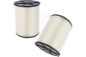 YH MAIALAN 2 Pack VF4000 Replacement Filter for Ridgid Shop Vac Filter 5-20 Gallon 6-9 Gallons Vacuum Cleaners, Wet Dry Vacuum filter for Ridgid shop vac filters