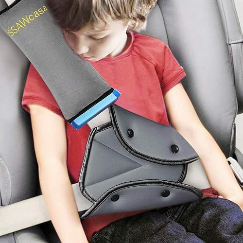 Seat Belt Cover Pad Kids Seatbelt Cushion, Car Travel Triangle
