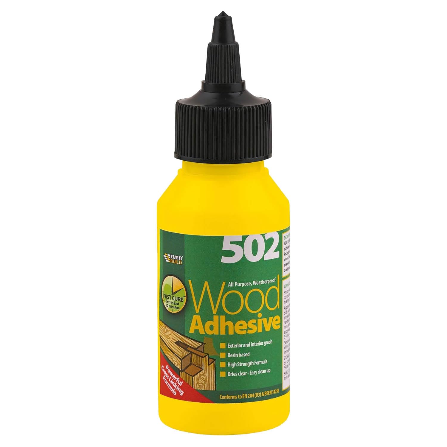 Everbuild 502 All Purpose Weatherproof Wood Adhesive – Suitable for Typical Wood Bonding Applications – 75 ml