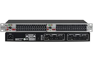MIZISNR Equalizer for Home Audio, 15-Band Dual Channel Stereo Graphic EQ Professional Silver DJ Equalizer, Noise Reduction 1U