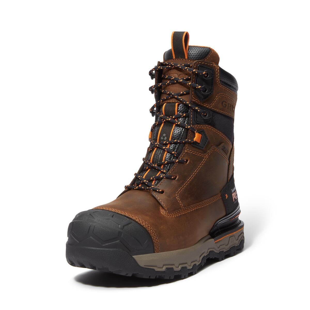 Photo 1 of ***VERY USED***Timberland PRO Men's Boondock Ultralight 8 Inch Composite Safety Toe Insulated Waterproof Industrial Work Boot, Medium Brown, 9.5 Medium