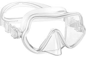 W WSTOO WSTOO Frameless Swim Goggles with Nose Cover for Adults, Panoramic Anti-Glare & Anti-Fog Tempered Glass Lenses, and Perfect Seal Food-Grade Silicone Skirt, Suitable for Snorkelling and Diving