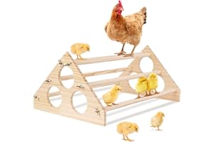 DORAKITTEN Wooden Chick Perch, Chick Stand Training Perch, Wood Chicken Roosting Bar for Entertainment, Chick Jungle Gym Perch Toy for Coop & Brooder, 16.14 x 10.63 x 7.08’’