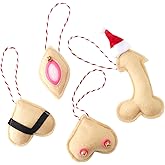 Funny Christmas Decorations, Well Hung Naughty Christmas Ornament, Xmas Decorations Hanging Ornaments, White Elephant Gift, Gag Gift for Tree, Light Brown