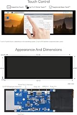Waveshare 7.9" IPS LCD HDMI Touch Screen 400x1280 Capacitive Glass for view 7