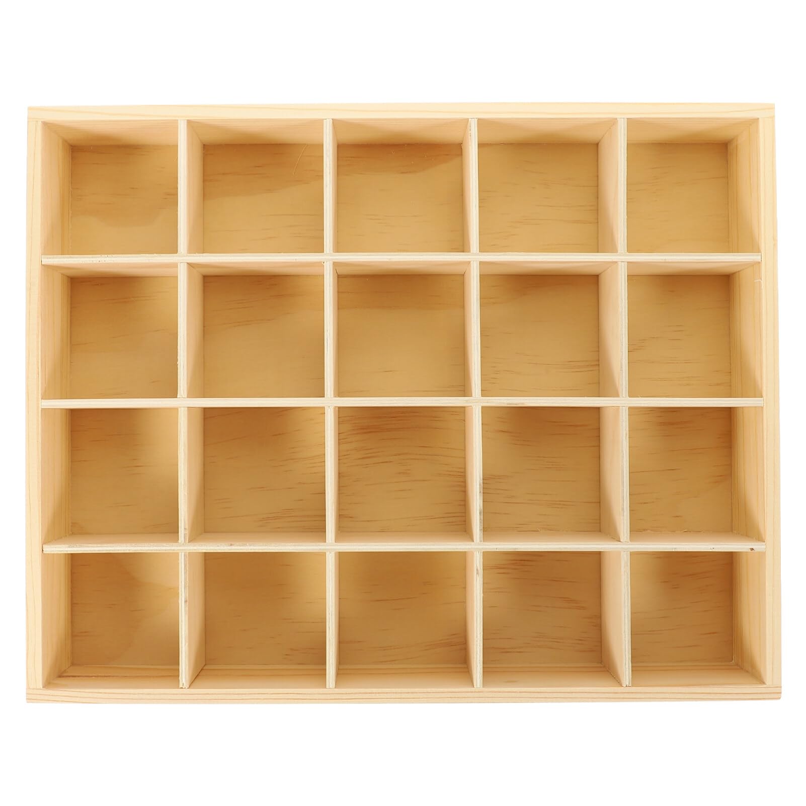 DEARMAMY 1Pack Sock Drawer Organizer Underwear Drawer Organizer Panty Organizer 20 Cell Drawer Divider Storage Boxes Wooden Storage Box for Clothes, Socks, Lingerie, Underwear, Ties