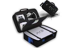 Hard Shell PS5 Carrying Case, Portable Protective Travel Case for PS5, Large Capacity Storage Bag for PlayStation 5 Compatibl