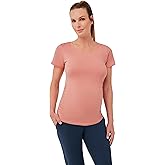 Pact Organic Cotton Maternity Ruched Tee Shirt, Lightweight Pregnancy Top