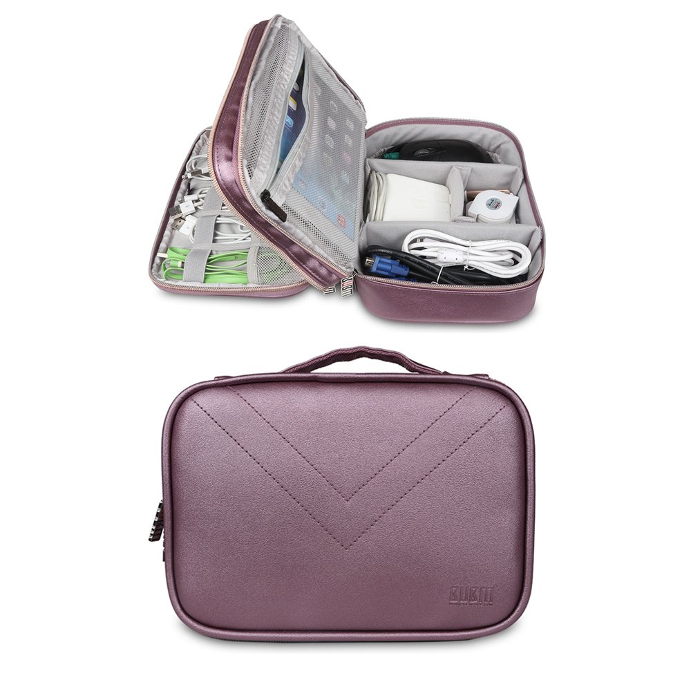 BUBM Waterproof Double Layers Travel Gadget Organizer Bag, Electronics