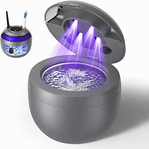 Ultrasonic Retainer Cleaner, Ultrasonic Cleaner Machine for Retainers, Dentures, Aligners, Mouth Guards, Jewelry & Rings, Gre