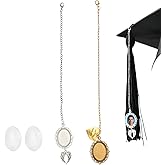 2pcs Graduation Cap Photo Charms, 2 Styles Antique Graduation Memorial Tassel Picture Charm Creative in Memory Cap Tassel Charm Personalized Decoration