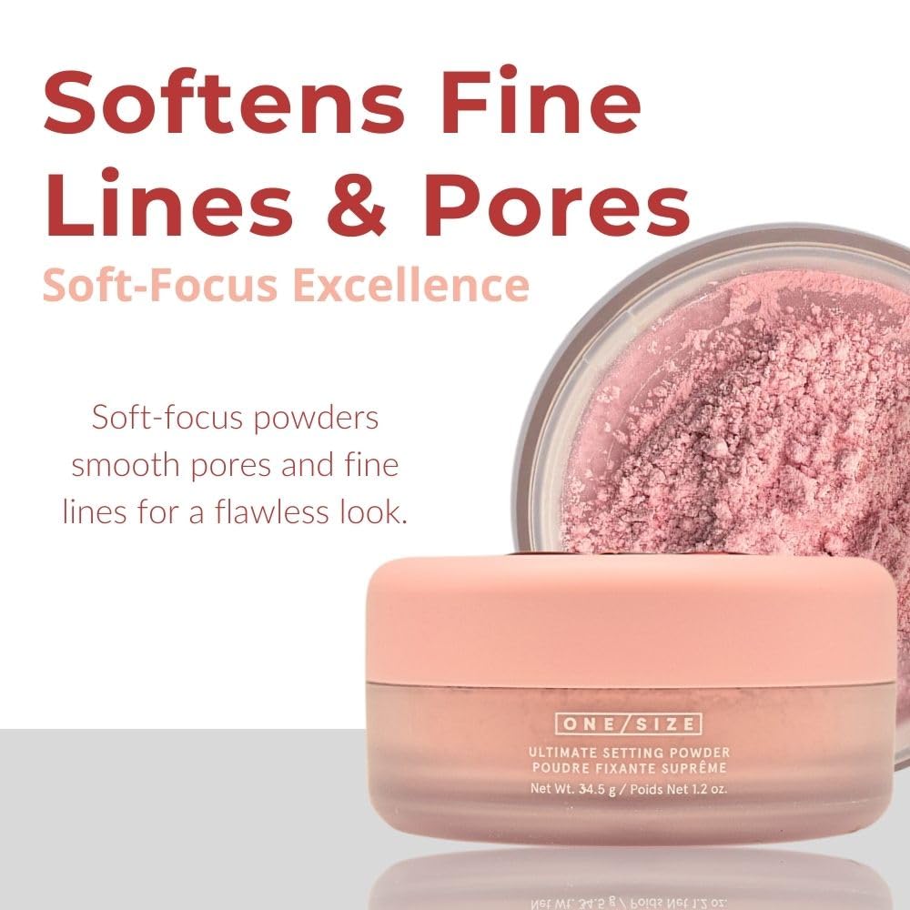 One Size Ultimate Blurring Setting Powder Full Size - Ultra Pink - for Fair to Medium Skin Tones