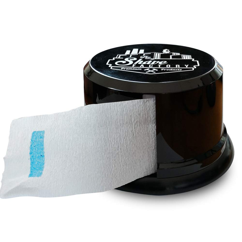 SHAVE FACTORY Neck Paper Strip Dispenser, Black, 1 Count