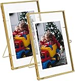 WONTHAI Gold Picture Frame - 4x6 Antique Brass