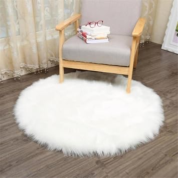 Amazon De Mkissen Flauschig Rund Teppich Rutschfest Schlafzimmer