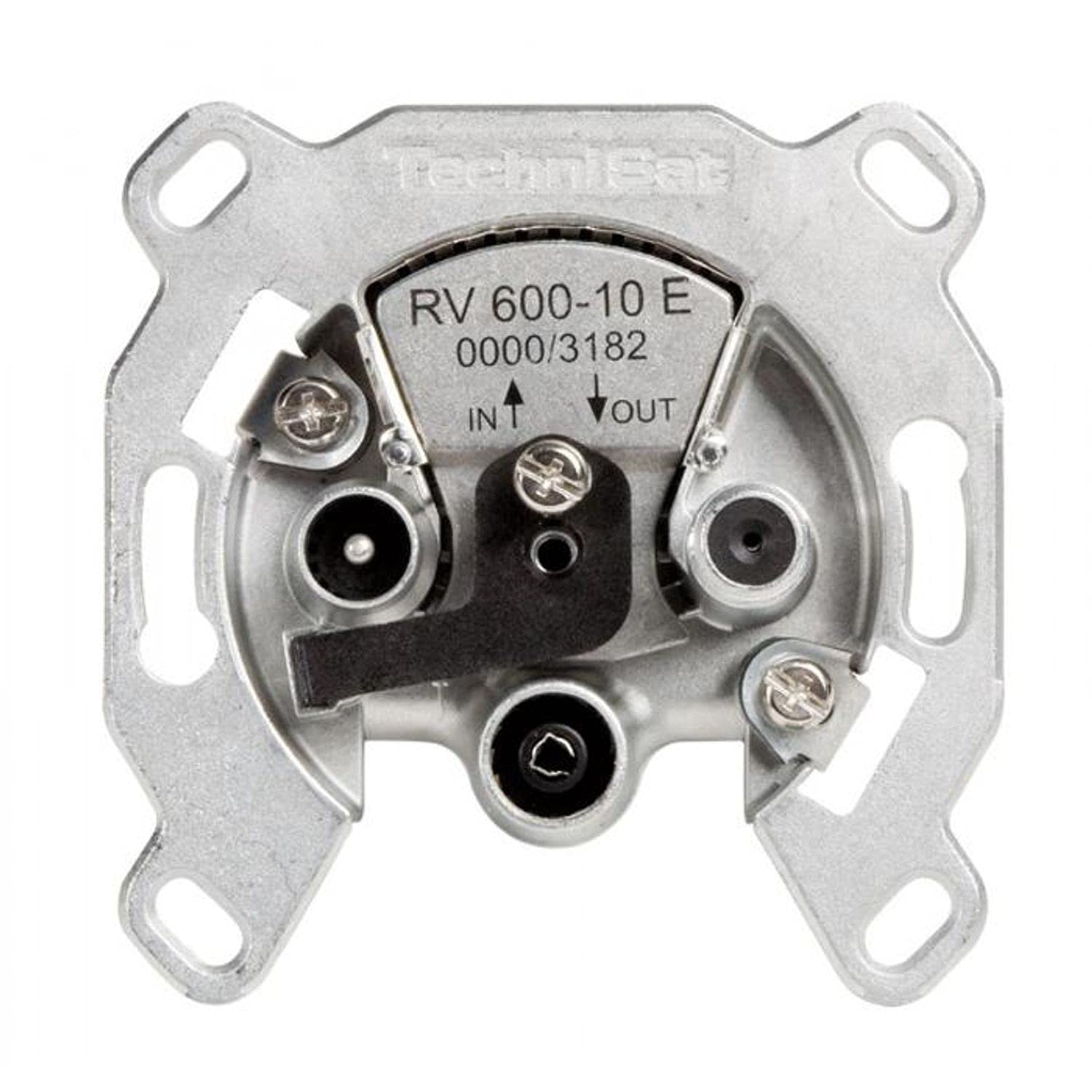 TechniSat TechniPro RV 600-10E satellite pass-through socket for single-cable systems with a disconnect loss of 10 dB and electronic overload protection