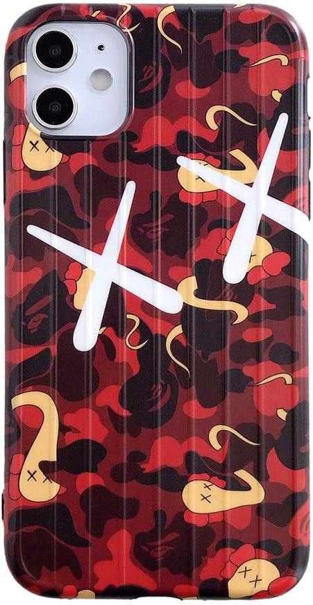 FunCase Fanke iPhone 11 Soft Case,Luggage Design IMD Sleek Smooth Texture Anti Scratch Durable Coloring Slim Fit TPU Cover for 6.1 iPhone 11 with Street Fashion Trend (XX Red)