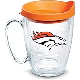 Tervis Made in USA Double Walled NFL Denver Broncos Insulated Tumbler Cup Keeps Drinks Cold & Hot, 16oz Mug, Primary Logo