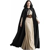 L'VOW Arm Holes Renaissance Cloak with Hood Medieval Women Hooded Cape for Halloween Cosplay