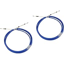 Câble De Commande D'Accélérateur Marin 5 M – Type 3300/33C Avec Chape – Compatible Yamaha, Honda, Suzuki – Inox Et Caoutchouc – Rouge
