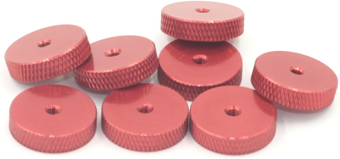 M3 Knurled Nut,Flat Knurled Nut,Knurled Thumb Thin Nut,Blue,Pack 10