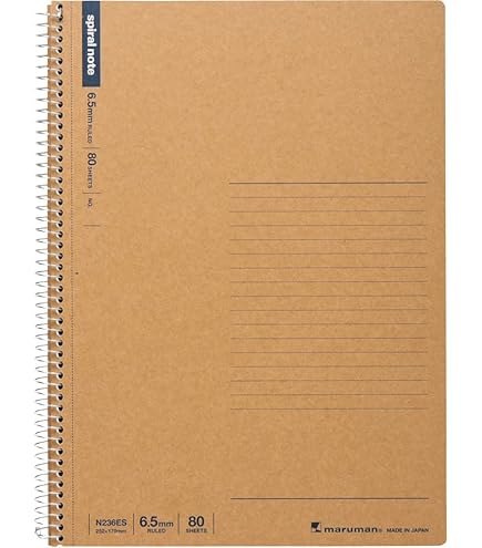 Amazon.com : Maruman Spiral Note Basic Lined Notebook- A4, 11.69