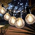 Lemontec LED String Lights, 25FT Backyard Patio String Light with 25 Clear Globe Bulbs-UL Listed for Indoor/Outdoor Use Globe Light Tents Market Cafe Porch Party