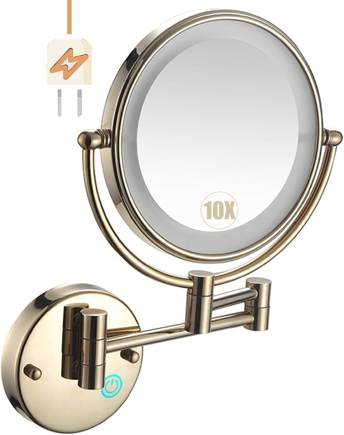 mirror, Wall Mounted Bathroom Mirror 7x Magnifying, 360°Swivel and