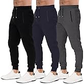 ALL IN SWEATS Men’s Sweatpants 3 Pack Joggers for Men - Athletic Sweatpants for Men with Pockets Workout Pants