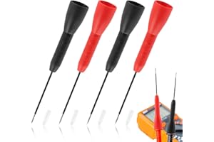 VELARIONNA 4PCS 2mm Extended Needle Test Probes, 600V/10A Non-Destructive Multimeter Test Probe for Flu-ke-Leads tl71 tl75 Digital Needle Multimeter Probes
