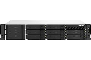 QNAP TS-864eU-RP-8G-US 8 Bay High-Speed Short Depth Rackmount Rackmount NAS with Dual-2.5GbE, Intel Celeron CPU, 8GB DDR4 Mem
