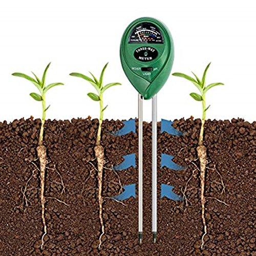 Soil PH Meter Soil Moisture Sensor 3-in-1 Soil Moisture/Light/pH Test Kit for Indoor/Outdoor Plants Care(No Battery Needed)
