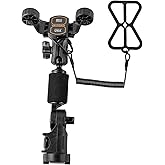 YakAttack RotoGrip Phone Holder Pro with LockNLoad Mount | Fits 2.75"-3.625" Wide Phones | Harness &amp; Steel Tether | 5" Extension | One-Hand Access | Adjustable Kayak Phone Rigging