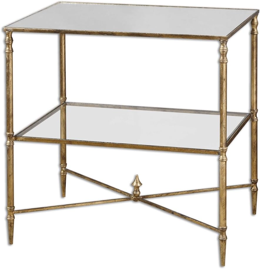 NR Lighting Henzler Mirrored Glass Lamp Table