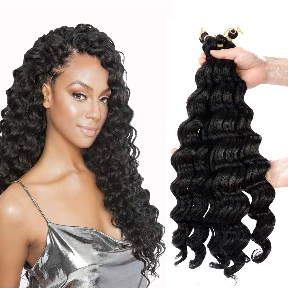 Amazon Com 20inch Deep Wave Braiding Hair Extensions Ombre