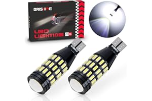 BRISHINE 1500 Lumens Extremely Bright Canbus Error Free 921 912 906 904 T15 W16W LED Bulbs 51-SMD 4014 LED Chipsets with Projector for Backup Reverse Lights, 6500K Xenon White (Pack of 2)