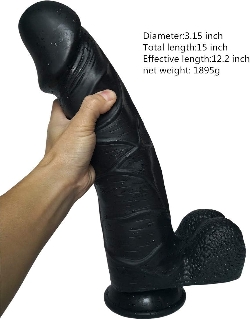 EELOVELY Durable Very Useful 15 Inch Huge Big Size Thick Flexible Medical-Grade Stick Insert Wand, Training Kit for Women Personal Mǎssager EELOVELY