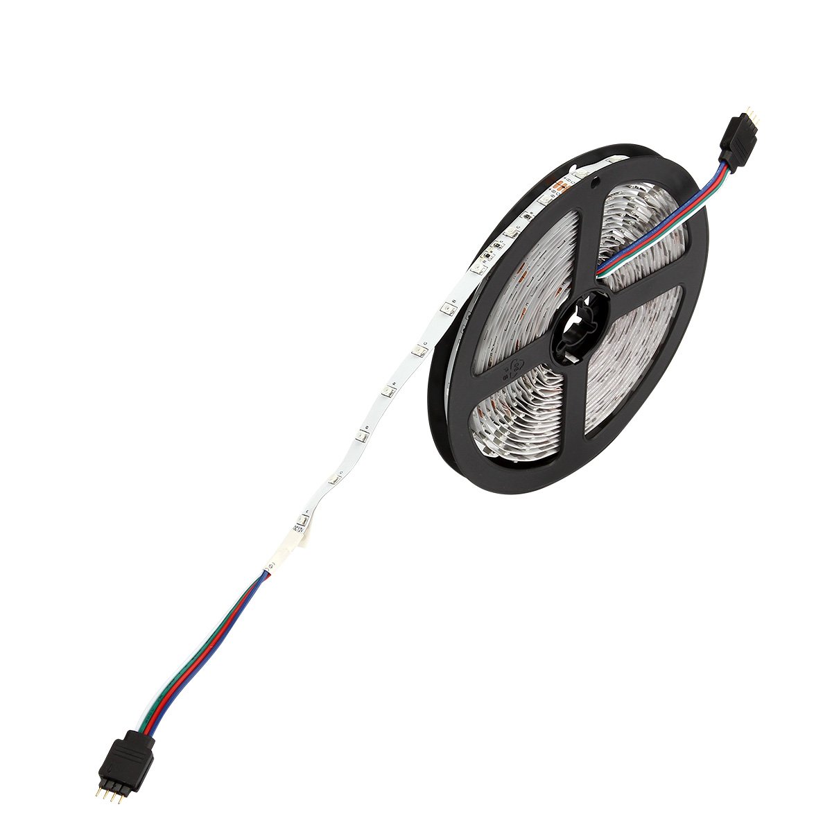 SUPERNIGHT 5M/16.4 Ft SMD 3528 RGB 300 LED Color Changing Kit with Flexible Strip Light+44 Key IR Remote Control+ Power Supply